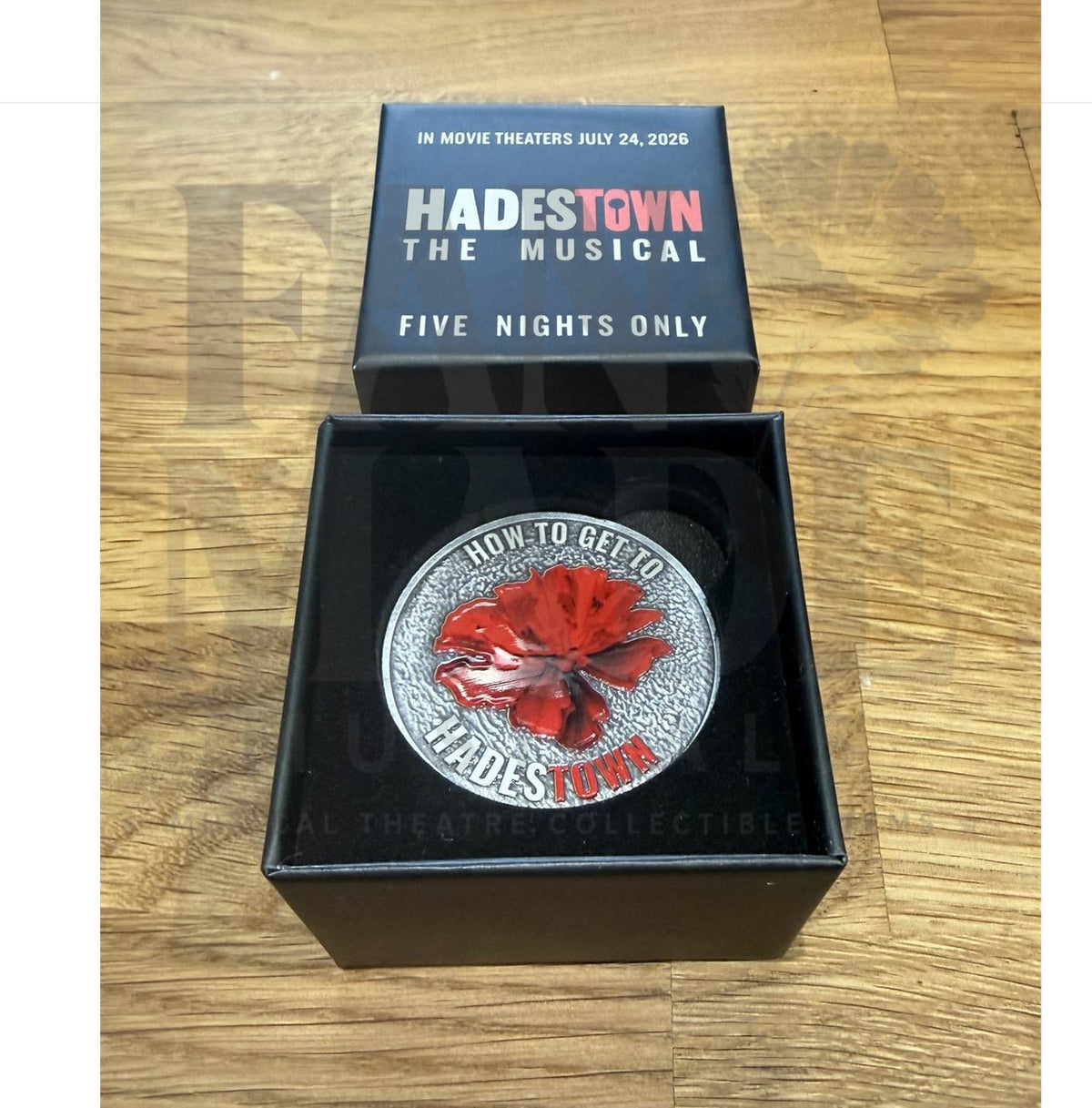 Hadestown the Musical Movie Souvenir Coin & Dual Floating Display Case US Bundle