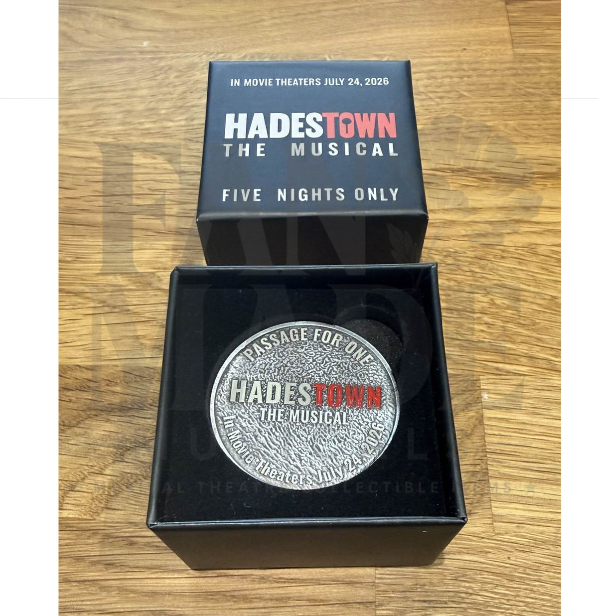 Hadestown the Musical Movie Souvenir Coin & Dual Floating Display Case US Bundle