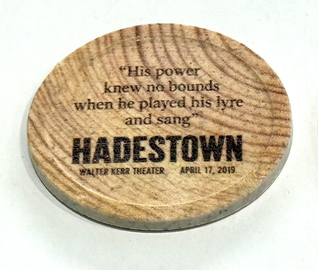 Hadestown the Musical Opening Night Replica Wooden Printed Coins – Broadway & West End